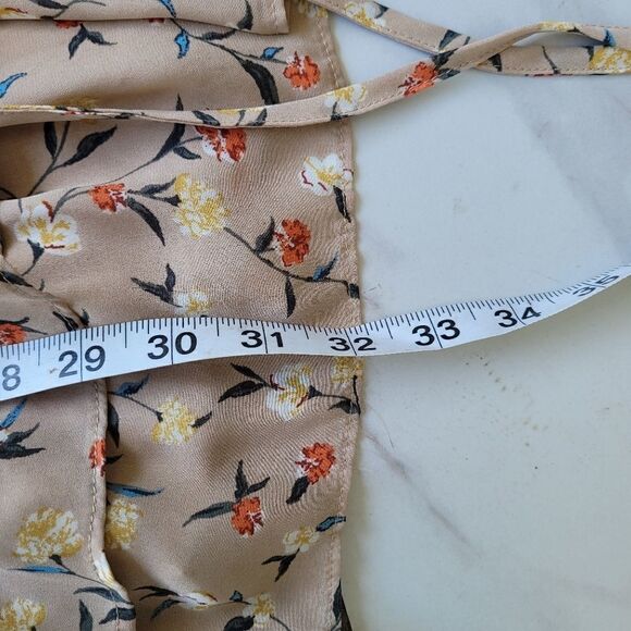 J.O.A. Besk Beige Floral Pring Ruffled Mini Dress - Picture 9 of 9